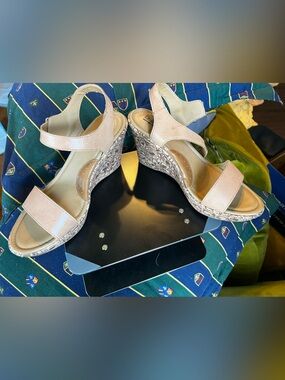b.o.c. Floral-Print Cork Wedge Sandals